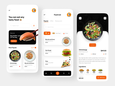 食品应用程序 UI 套件(Food App UI Kit)