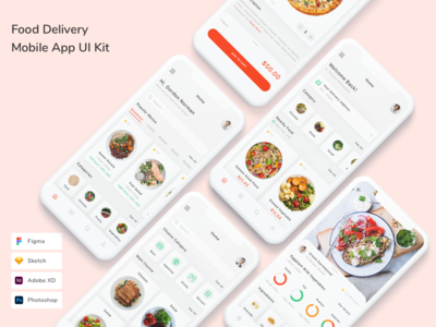 送餐移动应用程序 UI 套件(Food Delivery Mobile App UI Kit)