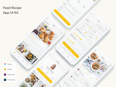 食物食谱应用程序 UI 套件(Food Recipe App UI Kit)