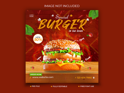 食品-促销-社交媒体-amd instagram 帖子模板(Food-sale promotion-social media-amd instagram post template)