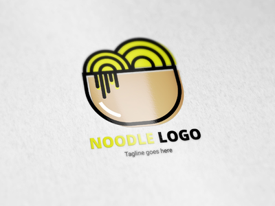 面条标志模板(Noodle Logo Template)