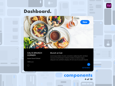仪表板组件 - 食品(Dashboard Components - Food)