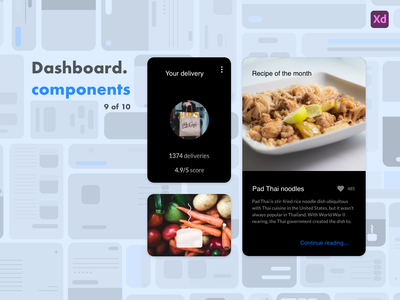 仪表板组件 - 食品(Dashboard Components - Food)