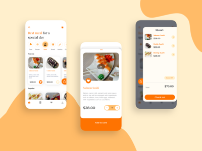 食品和配送移动用户界面基本(Food And Deliverry Mobile UI Basic)