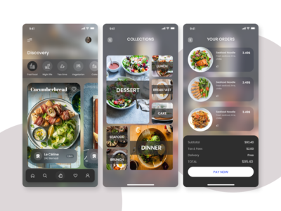 食品配送应用概念(Food Delivery App Concept)