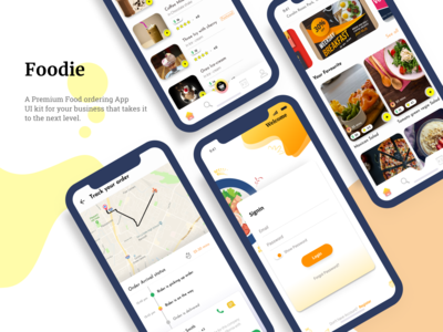 Foodie - 食品订购应用程序 UI 套件(Foodie - A Food Ordering App UI kit)