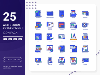 网页设计和开发图标包(Web Design and Development Icon Pack)