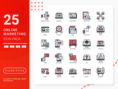 在线营销图标包(Online Marketing Icon Pack)
