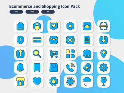 （填充大纲）Web 电子商务和购物图标包((Filled Outline) Web Ecommerce and Shopping Icon Pack)