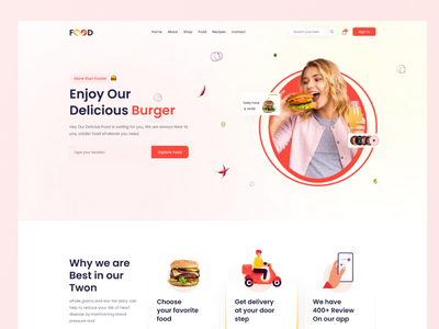 送餐登陆页面(food delivery landing page)