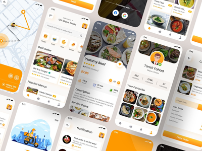 送餐应用程序 UI 套件(Food Delivery App Ui Kit)