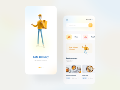 送餐概念(Food Delivery Concept)