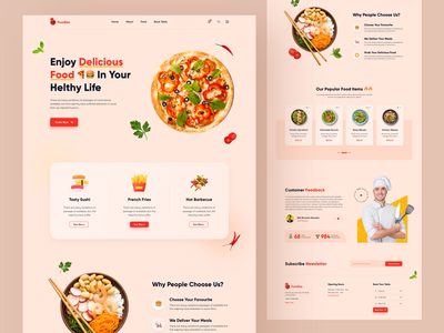 外卖登陆页面🍕🍔(Food Delivery Landing Page🍕🍔)