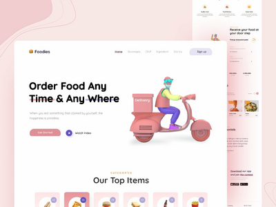 送餐登陆页面(Food Delivery Landing Page)