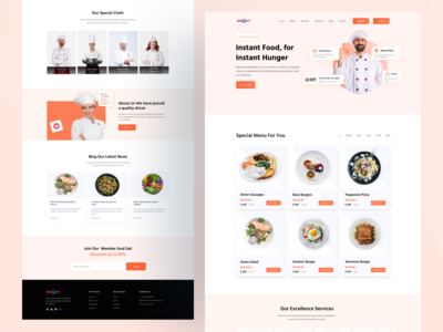 食物登陆页面 - 用户界面设计(Food Landing Page - Ui design)