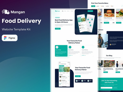 Mangan - 外卖网站登陆页面(Mangan - Food Delivery Website Landing Page)