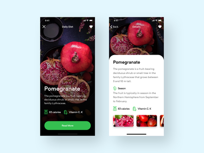 水果应用程序详细信息屏幕(Fruits App details screen)