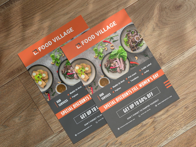 食品传单免费矢量下载(Food flyer free vector download)