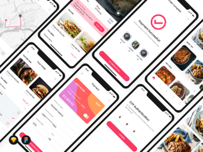 Foodhut - 食品订购和交付应用程序 UI KIT(Foodhut - Food Ordering and Delivering App UI KIT)