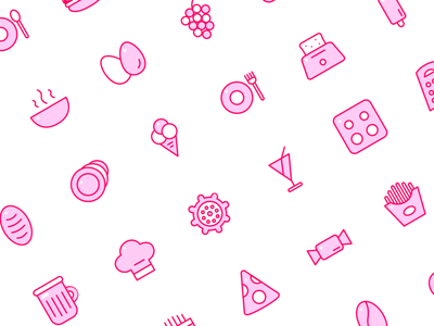 食物图标素描(Food icons sketch)