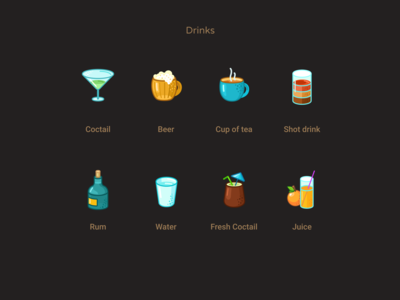 饮料图标(Drinks icons)