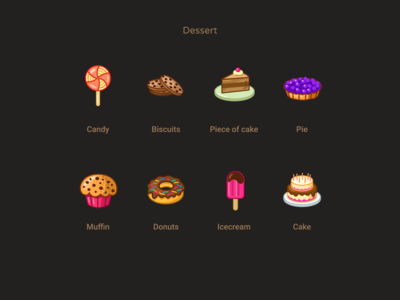 甜点图标(Dessert icons)