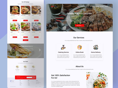 餐厅美食网站登陆页面(Restaurant Food Web Landing Page)
