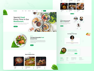餐厅 - 网页模板设计(Restaurant - Web Template Design)