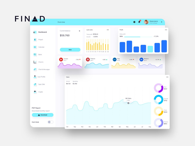 FINAD 财务仪表板 Ui Light - FP(FINAD Finance Dashboard Ui Light - FP)