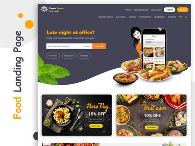 食品网站登陆页面(Food Website Landing page)