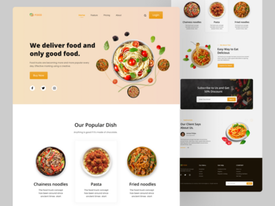 食品登陆页面设计(Food landing Page Design)