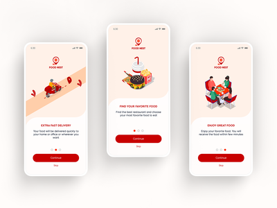 入职 ||外卖APP UI设计(Onboarding || Food Delivery App UI Design)