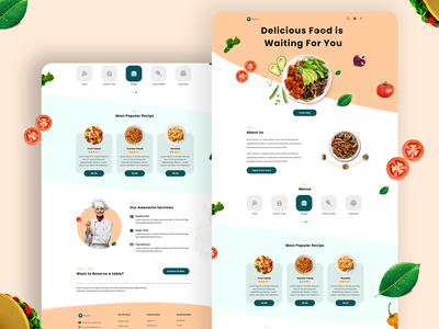 美味 |餐厅网页模板(Delicious Taste | Restaurant Web Template)