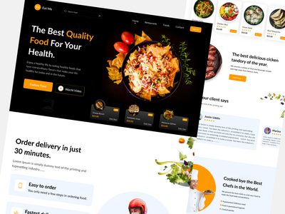 送餐网站登陆页面(Food Delivery Website Landing Page)