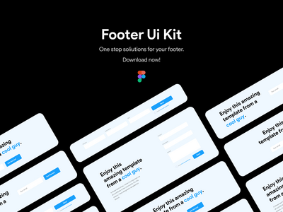 页脚 Web UI 套件(Footer Web Ui kit)