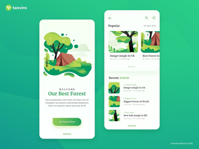 插图现代移动应用程序 UI 设计(Illustration Modern Mobile App UI Design)