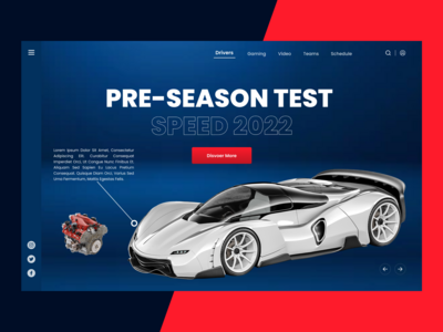 一级方程式网站重新设计挑战 - 赛车网页设计模板(Formula 1 Website Redesign Challenge - Racing Car Web Design Template)