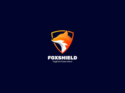 狐盾标志设计(Fox Shield logo design)