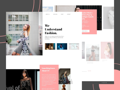 时装工作室网页登陆页面概念(Fashion Studio web landing page concept)