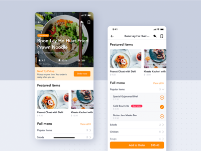 食品应用程序的餐厅细节 UI 概念(Restaurant Detail UI Concept for Food App)