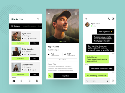 PickMe - 自由应用概念(PickMe - Freelance App Concept)