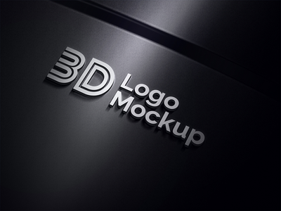 免费高级 3D 标志样机 PSD(Free Premium 3D logo Mockup PSD)