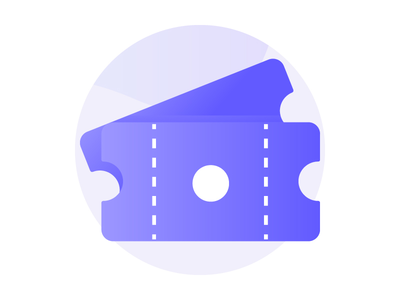 带渐变的免费门票(Free Ticket with Gradient)