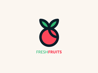 新鲜水果标志设计(Fresh Fruits Logo Design)