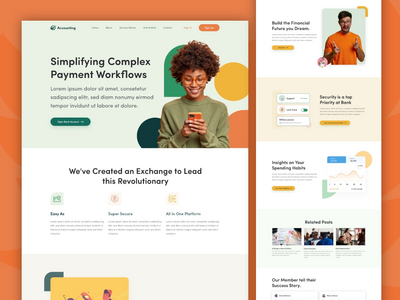UI 设计 - 财务登陆页面(UI Design - Finance Landing Page)