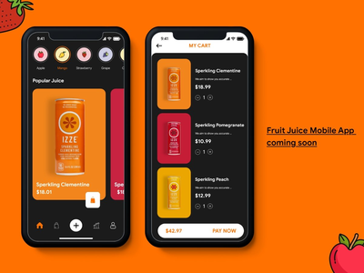果汁手机应用程序即将推出...(Fruit Juice Mobile App coming soon...)