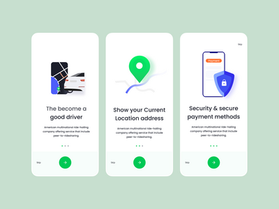 Rideshare 移动应用程序用户界面(Rideshare Mobile app ui)