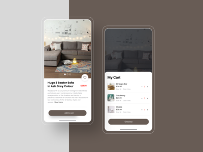家具电商应用界面(Furniture Ecommerce shop App UI)