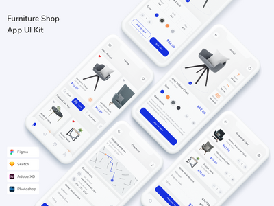 家具店应用程序 UI 套件(Furniture Shop App UI Kit)