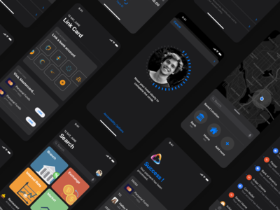 Deep - 金融 App UI Kit #4(Deep - Finance App UI Kit #4)